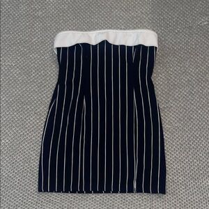 Striped Strapless Dress
